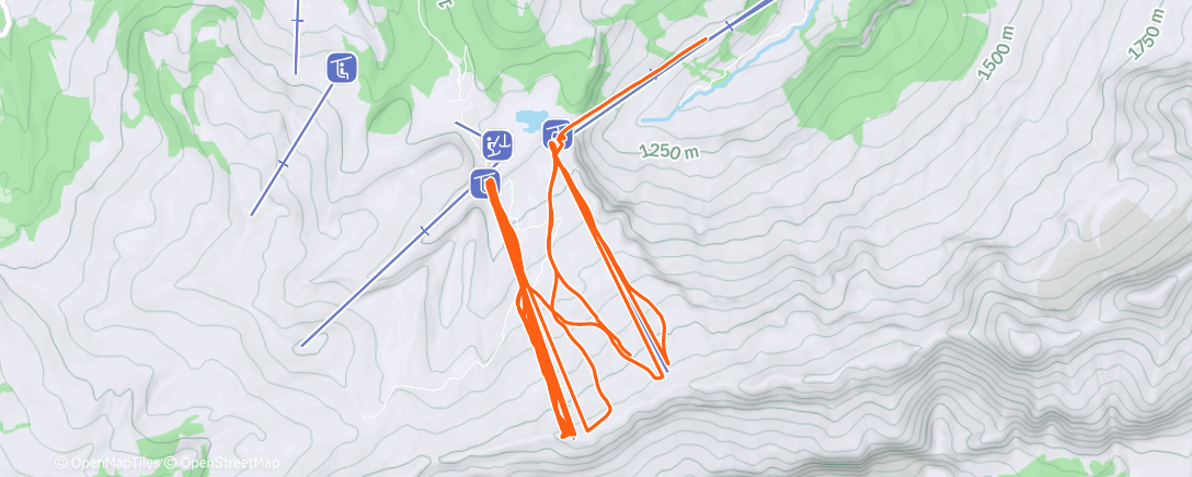 Map of the activity, Morning Alpine Ski