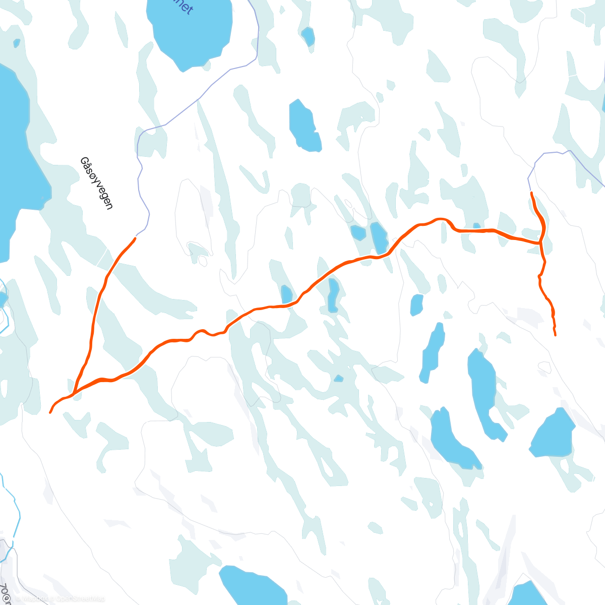 Map of the activity, Kveldstur Fageråsen m felleski