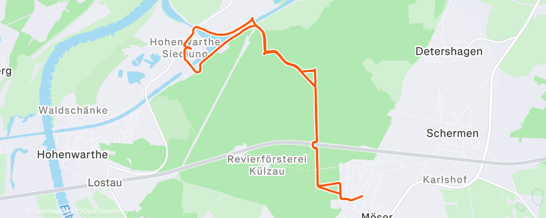 Map of the activity, Spaziergang am Nachmittag