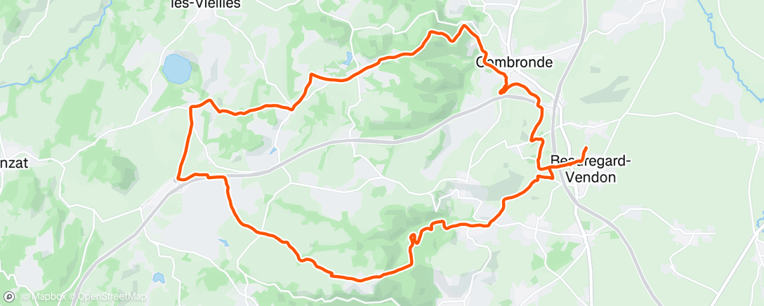 Map of the activity, VTT presqu'au Gour