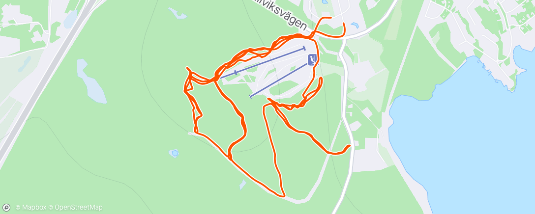 Map of the activity, Falun ride