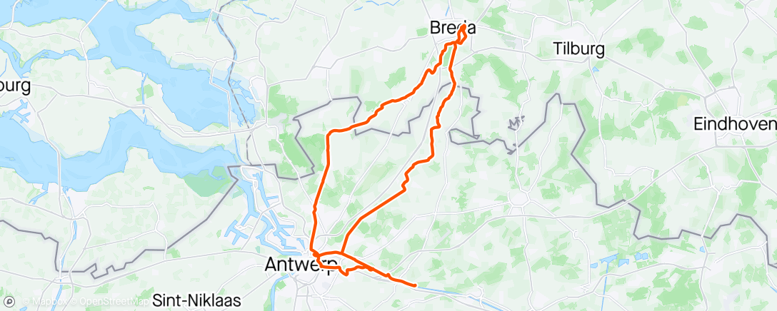 Map of the activity, Building bridges naar kantoor Breda en terug... SD Worx - Protime