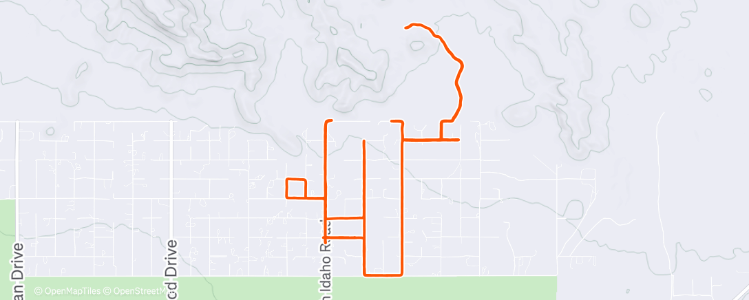 Map of the activity, Lunch Run