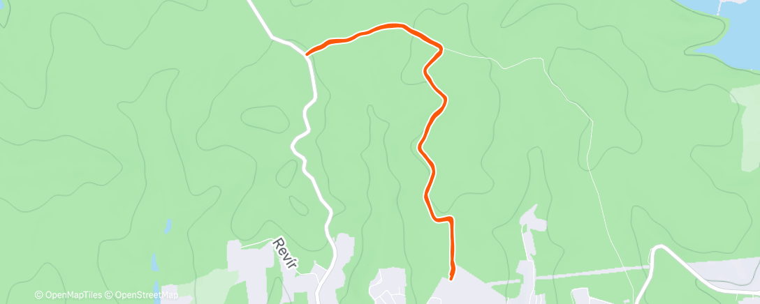 Map of the activity, Afternoon Run