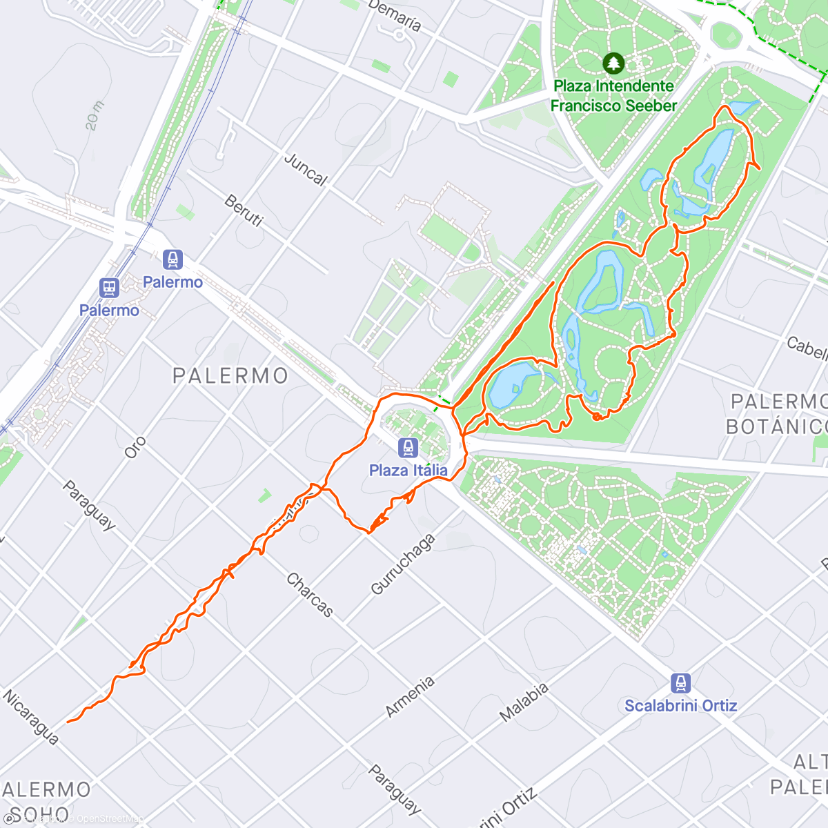 Map of the activity, Zoológico