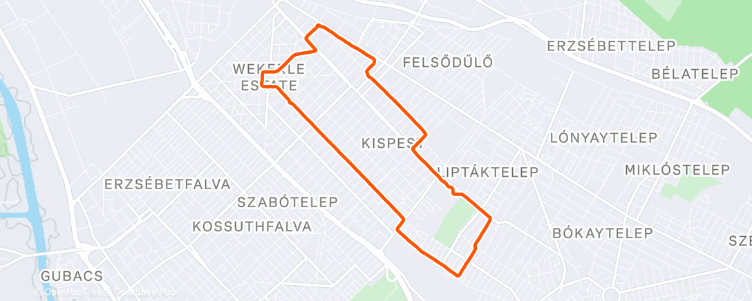 Map of the activity, A kispesti hókotró
