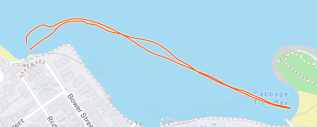 Map of the activity, Morning Swim