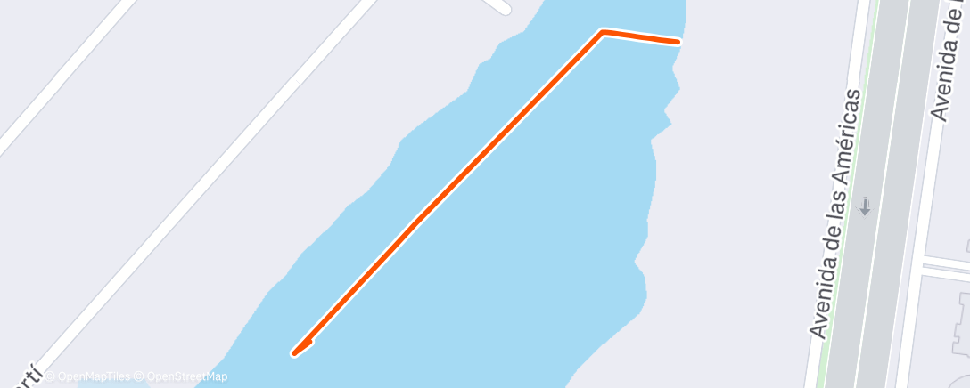Map of the activity, Afternoon Swim