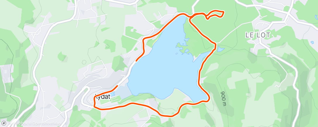 Map of the activity, Course à pied 1