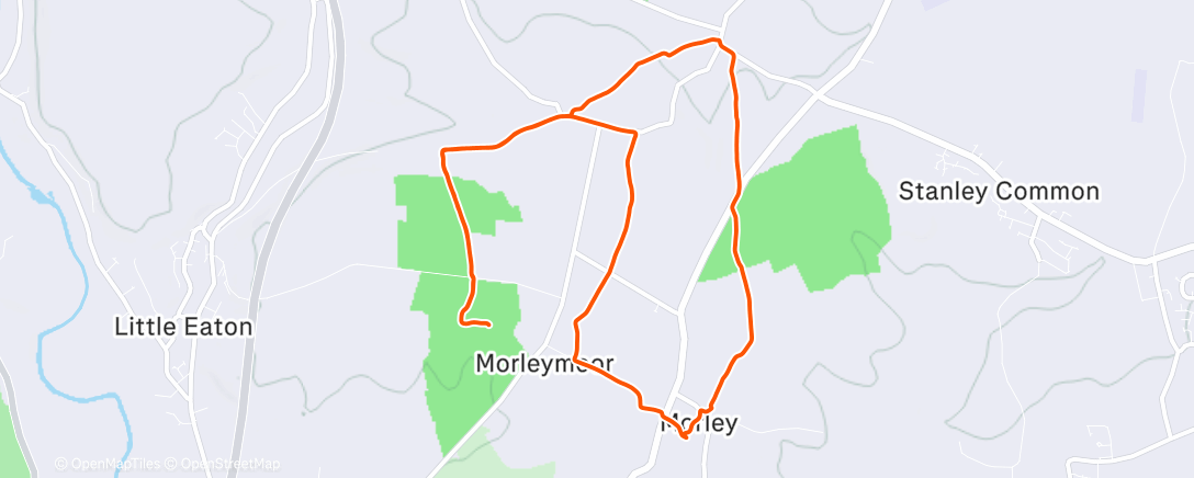 Карта физической активности (Breadsall Priory loop)