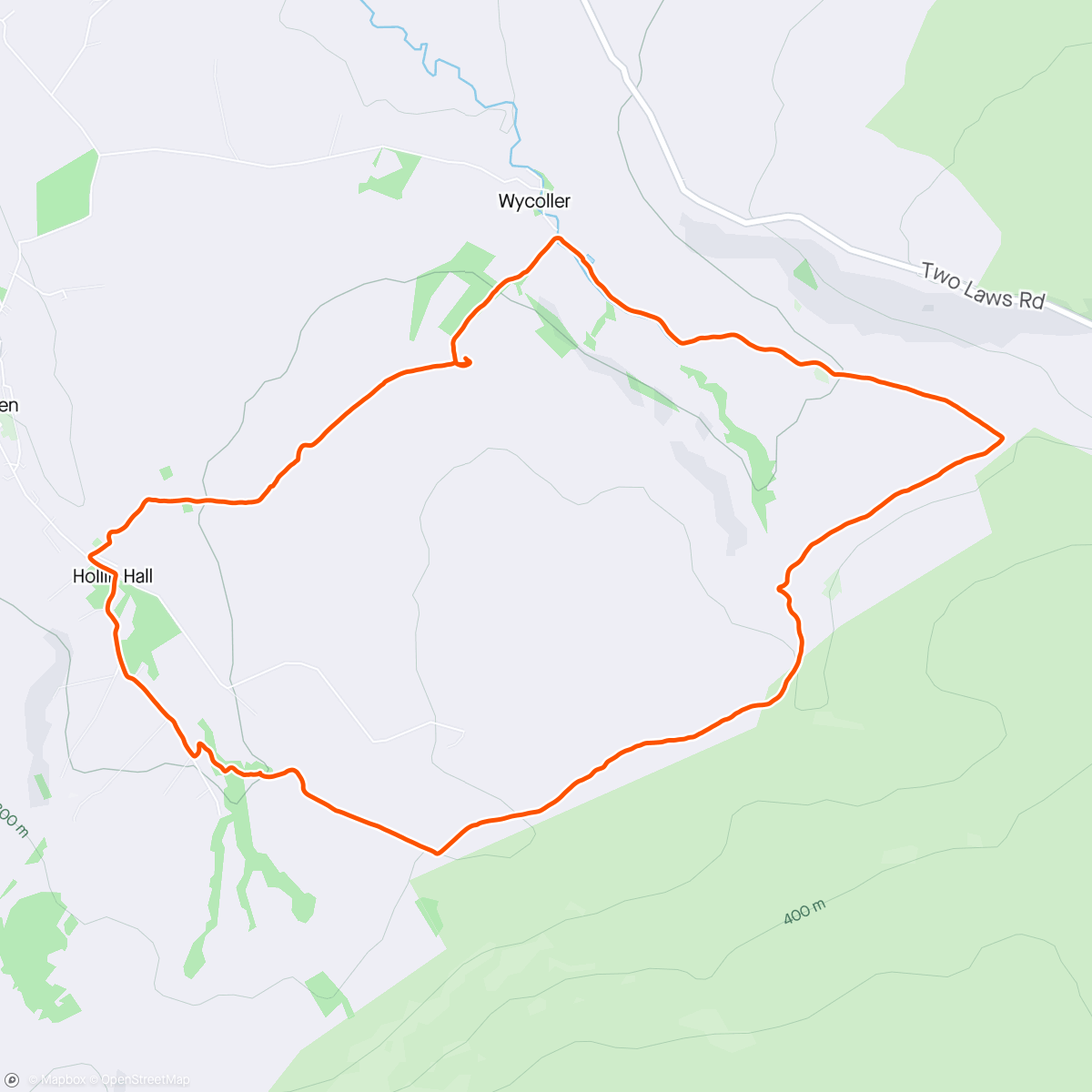 Map of the activity, Turnhole clough, lumb spout and top of Trawden