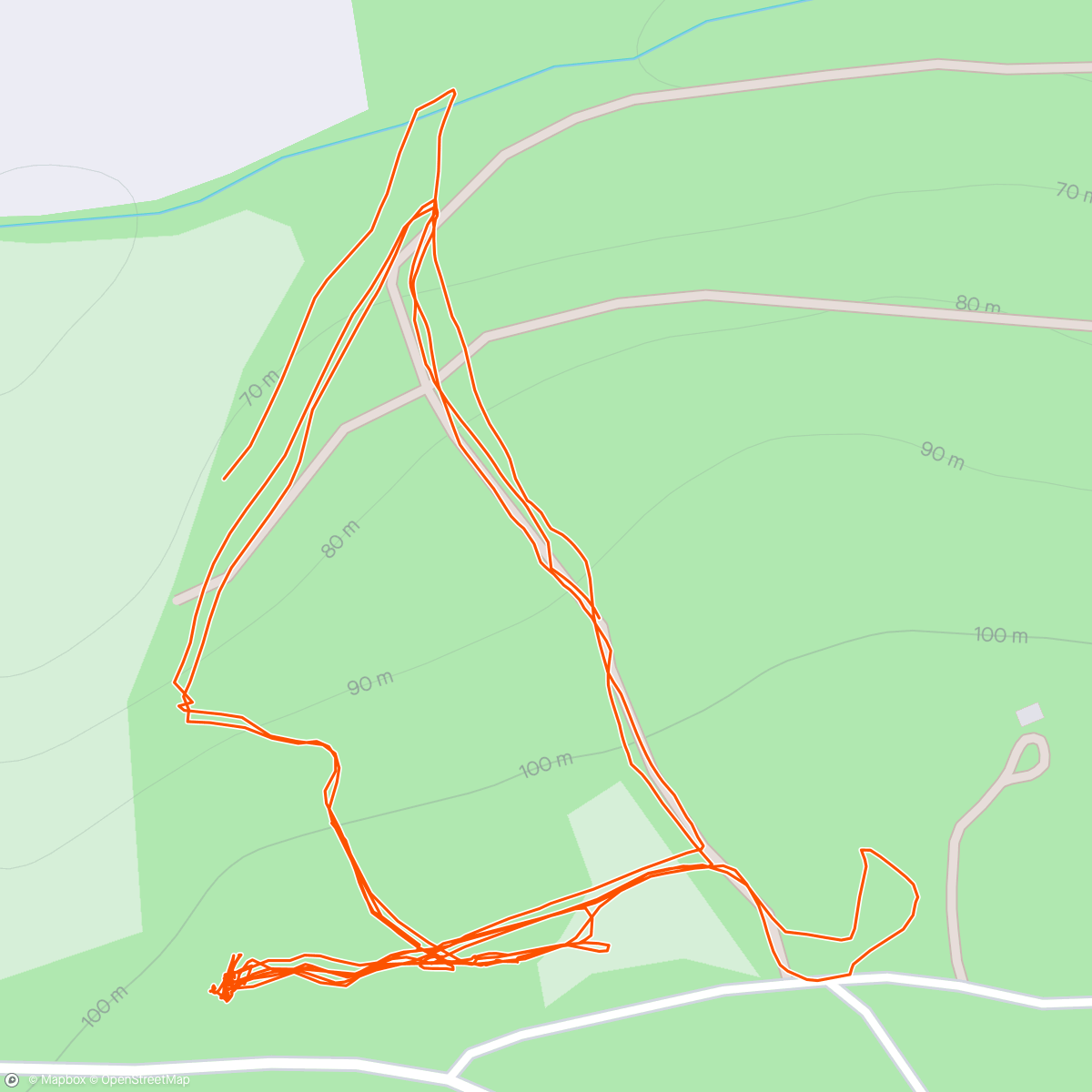 Map of the activity, Kernow bike park; downhill