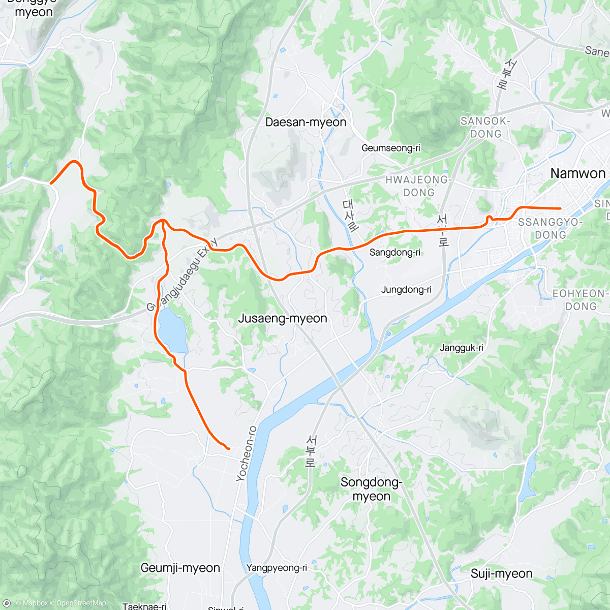 Map of the activity, 남원 감동 금지