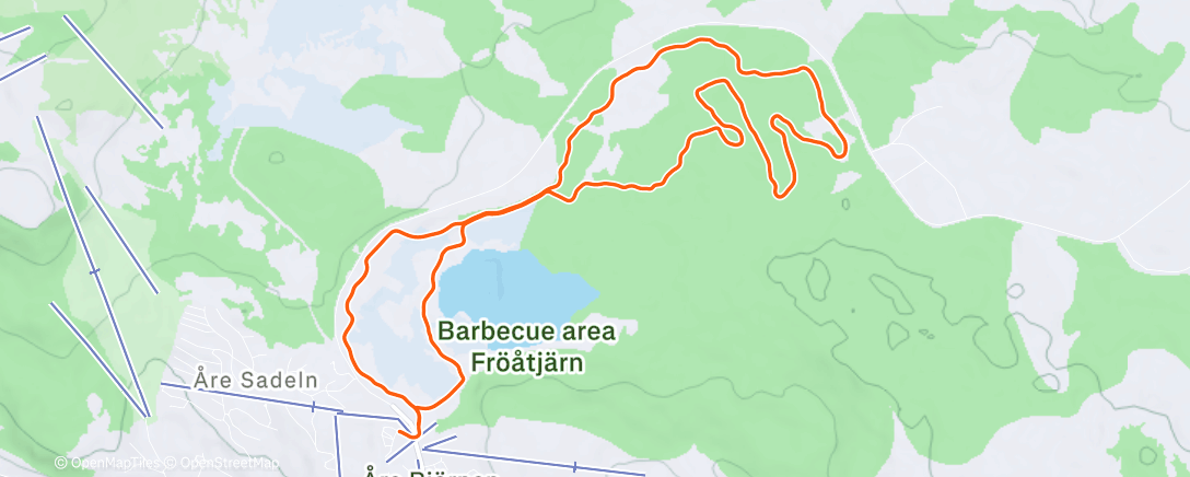 Map of the activity, Evening Nordic Ski