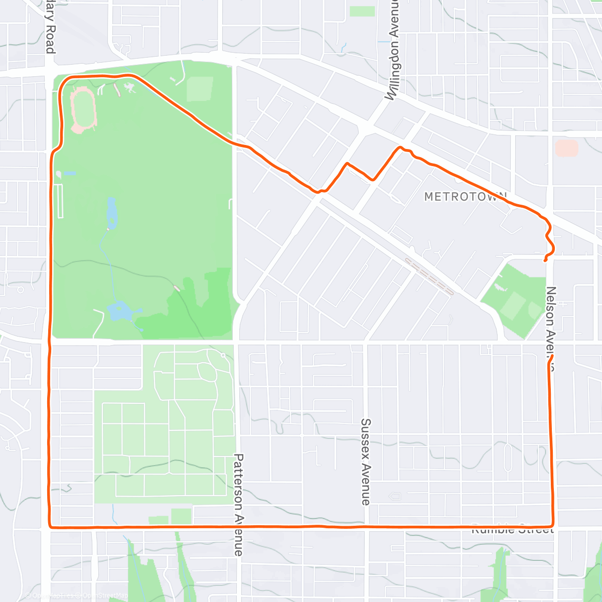 Map of the activity, Afternoon Walk