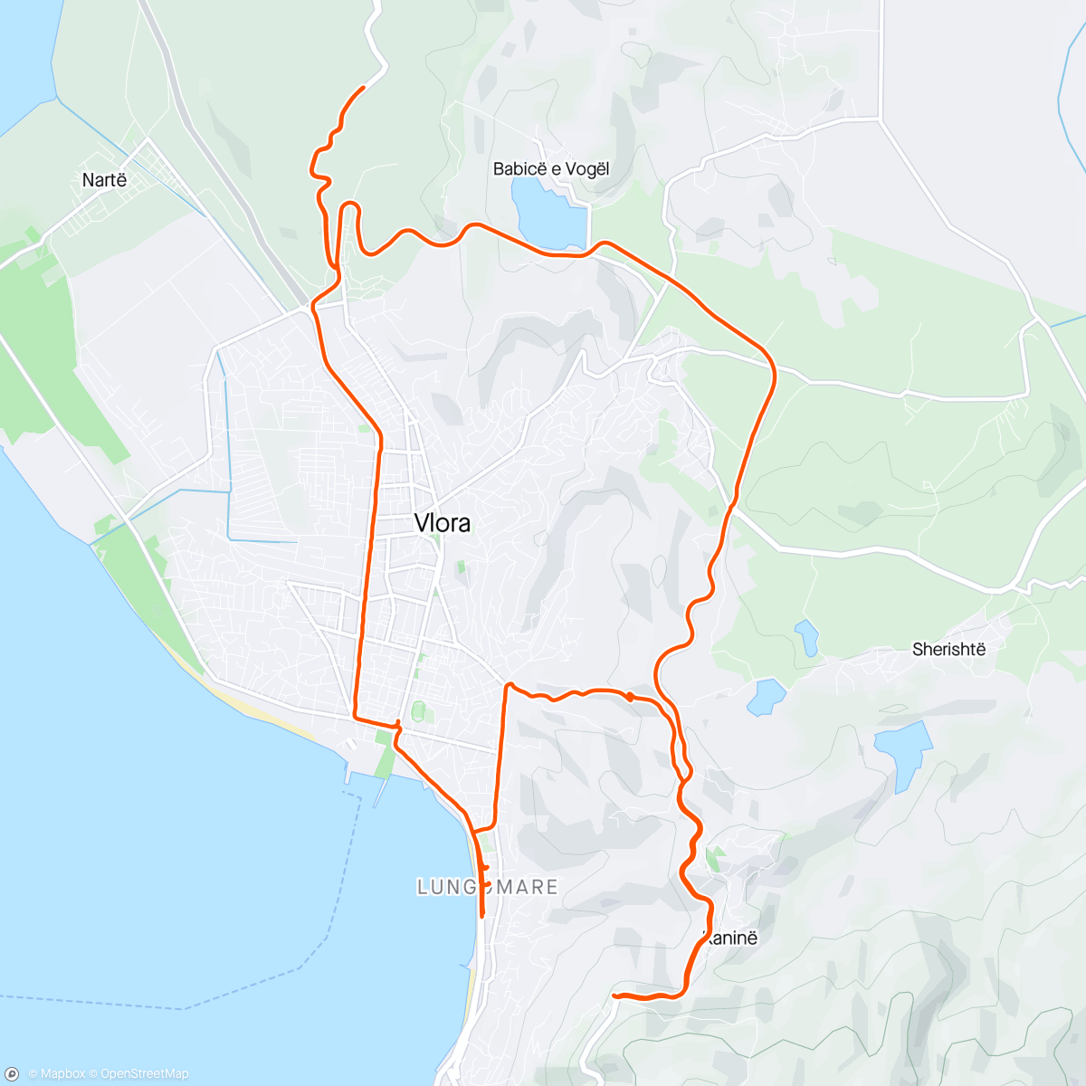 Map of the activity, Short ride storm