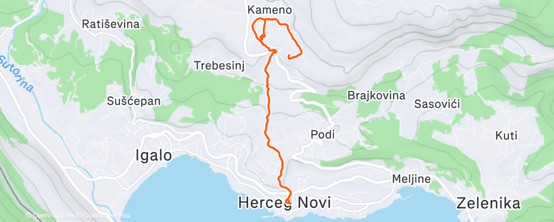 Карта физической активности (Trail to Tajno brdo - Silobod. 10,5 km, D+525 m)