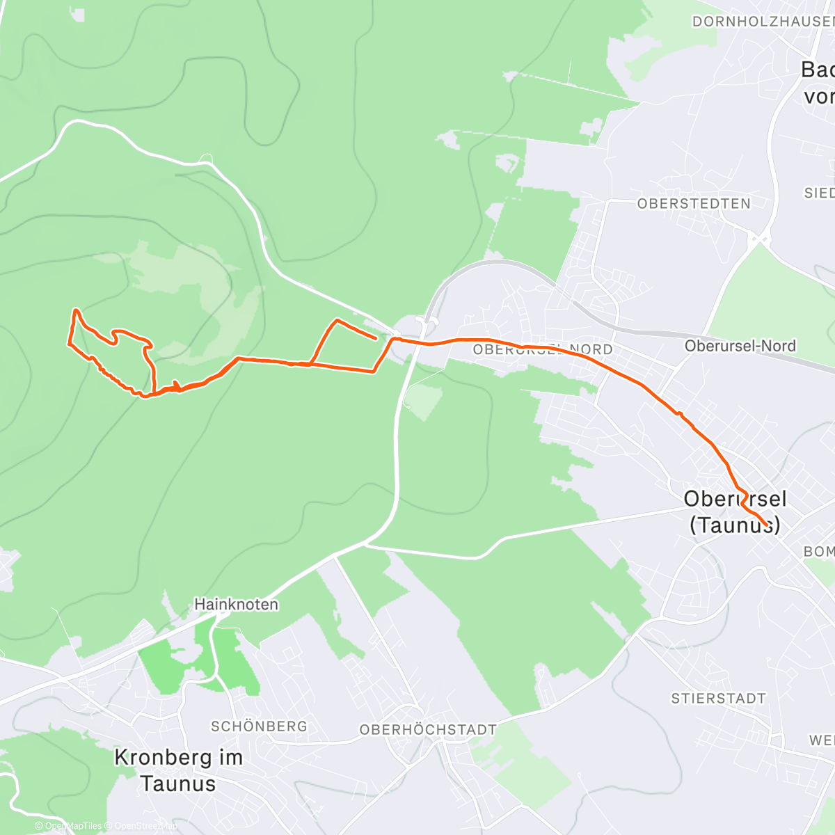 Map of the activity, Mountainbike-Fahrt zur Mittagszeit