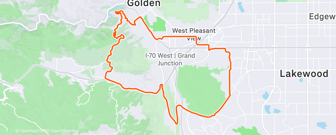 Map of the activity, Afternoon Ride