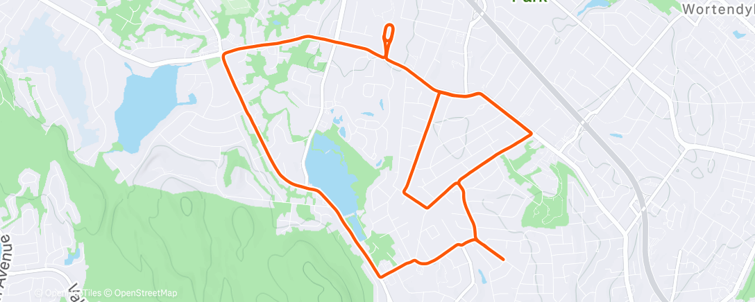 Map of the activity, Morning Run