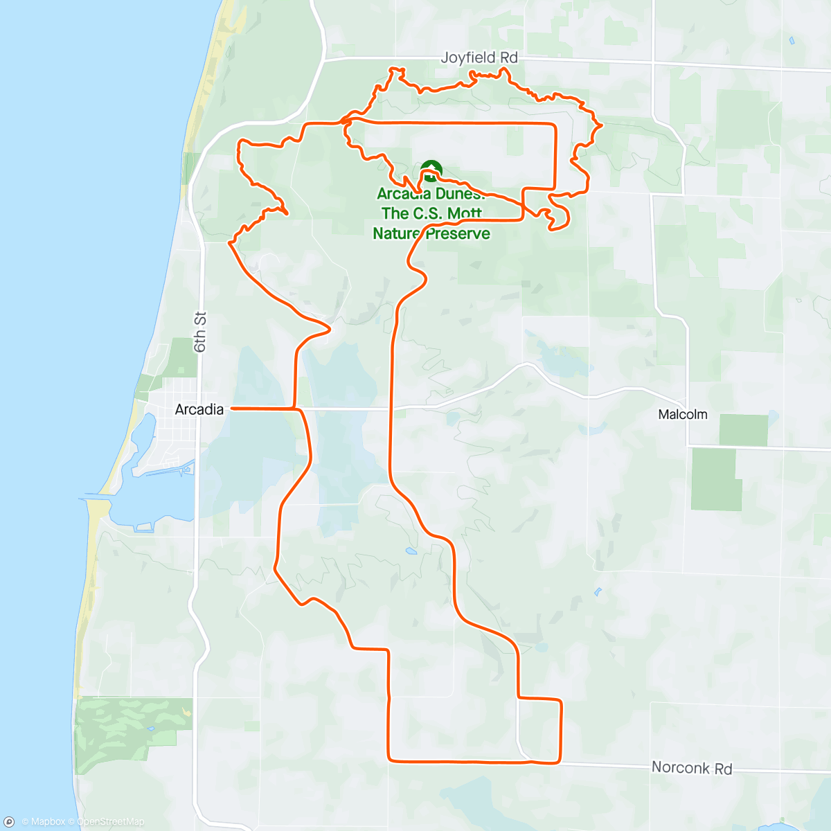 Map of the activity, Back in the saddle. Felt great but not in shape. It was good to get out. Unbelievable day! One crash at about mile 27. Wash out. All in all it was a great workout for me. I love the casual vibe of this race.