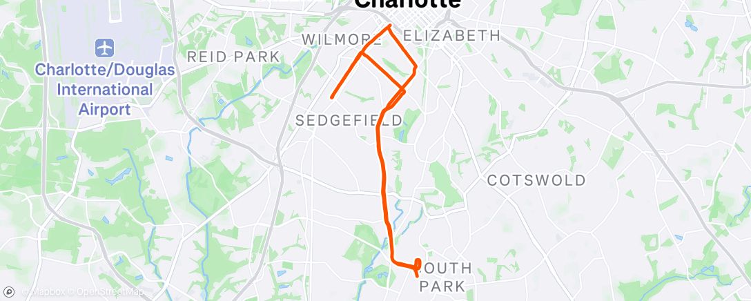 Map of the activity, Morning Run