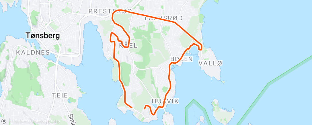 Map of the activity, Evening Run🌙