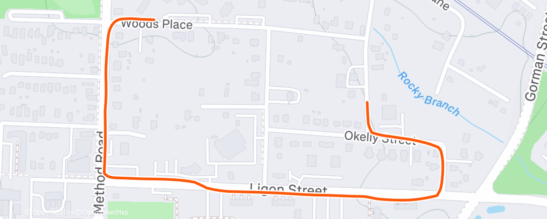 Map of the activity, Afternoon Walk