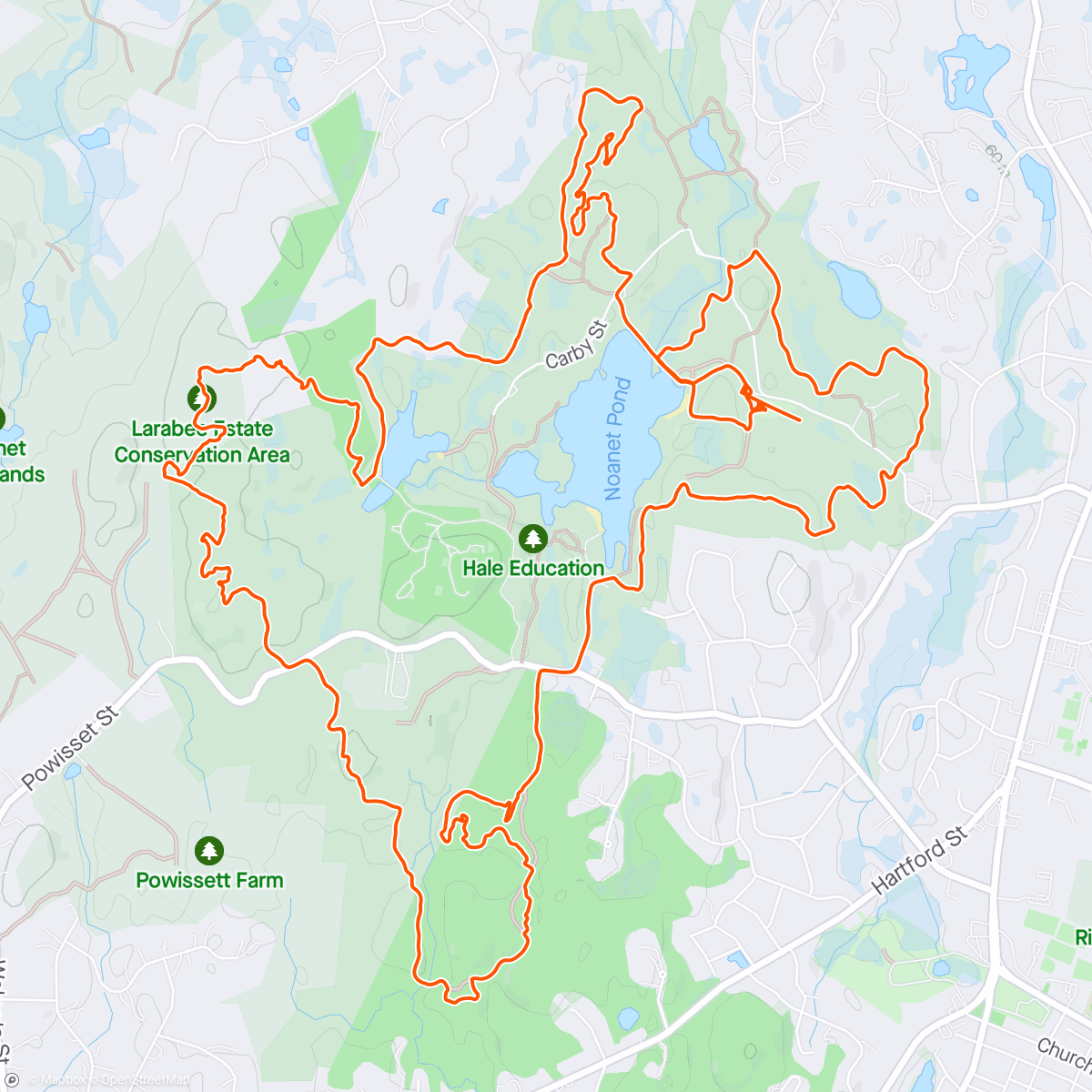 Map of the activity, Advanced ride at Hale
