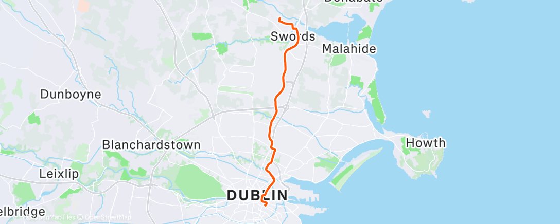 Map of the activity, Thursday evening commute - grim 🌧️