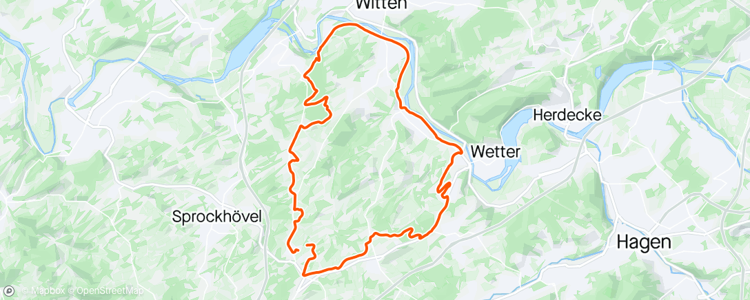 Map of the activity, Abendliche MTB-Runde mit dem Capitano