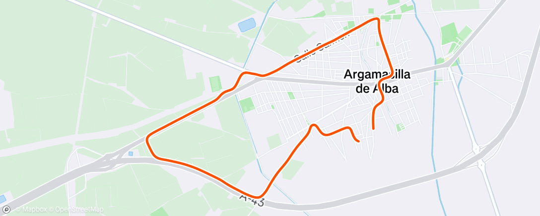 Map of the activity, Afternoon Run