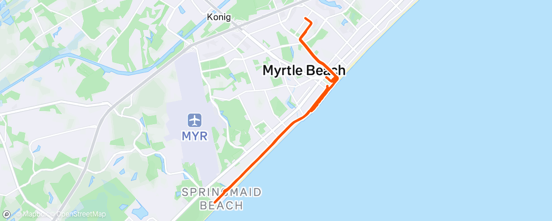 Map of the activity, Lunch Ride