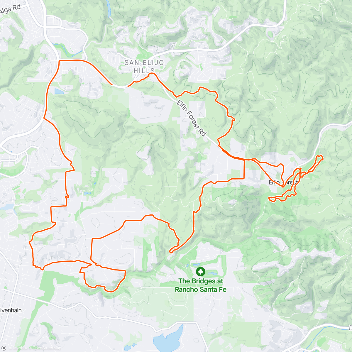 Map of the activity, First ride back