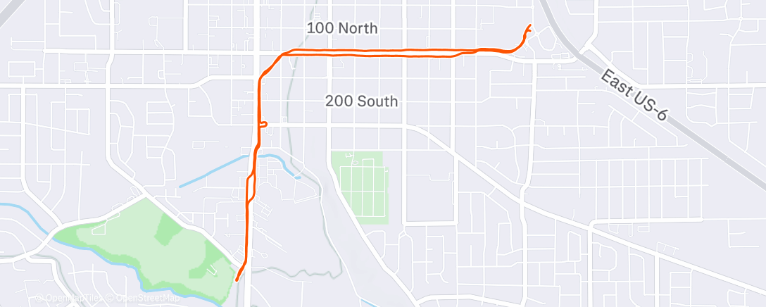 Map of the activity, Morning Run