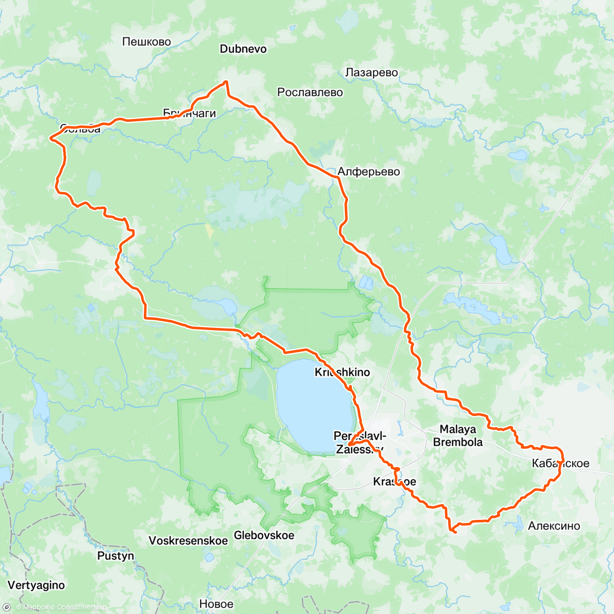 Map of the activity, Трейлраннинг (после обеда)