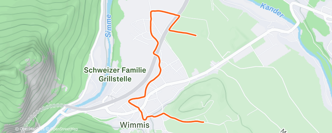 Map of the activity, Lauf am Nachmittag