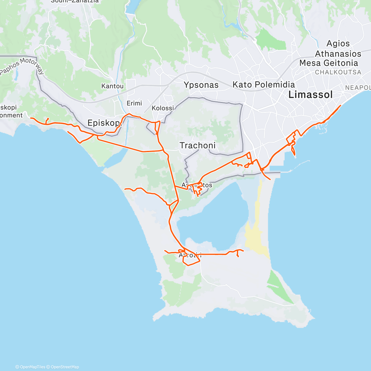 Map of the activity, Morning Ride