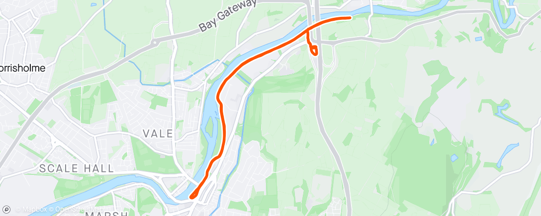 Map of the activity, Afternoon Run