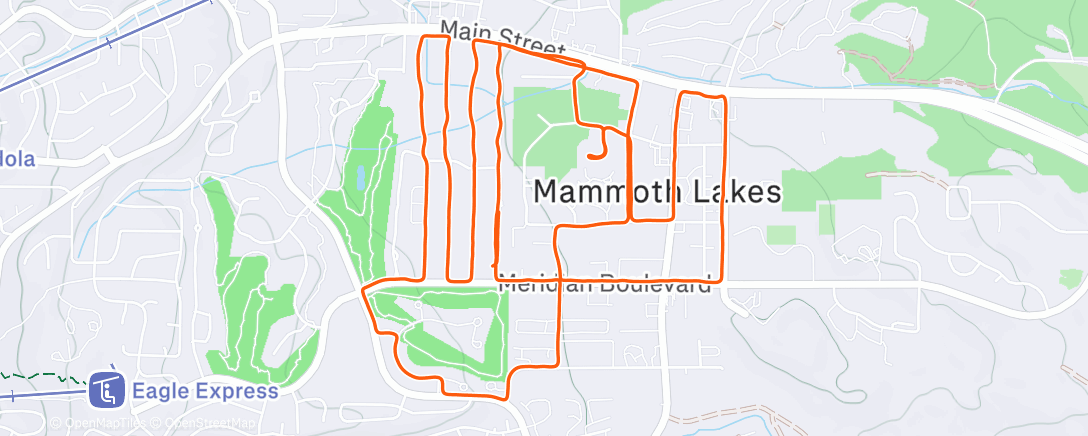 Map of the activity, slippery morning