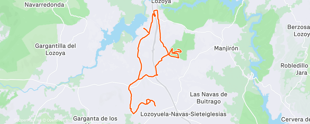 Map of the activity, Bicicleta por la mañana