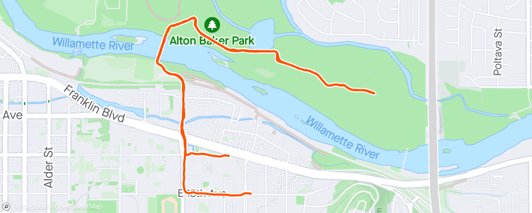 Map of the activity, Pre’s Trail
