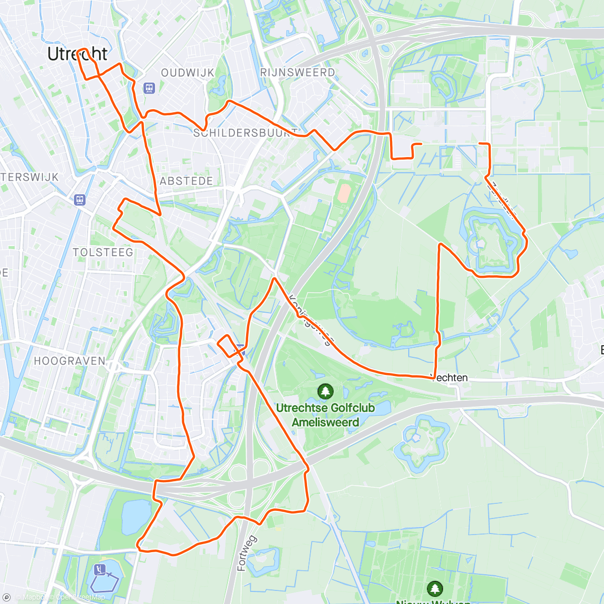 Map of the activity, Utrecht Halve 🙌