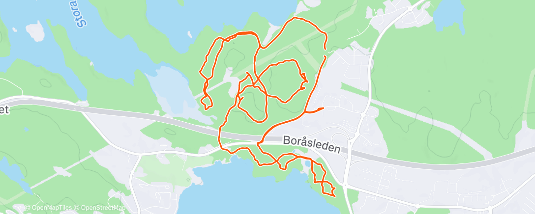Map of the activity, Afternoon Trail Run