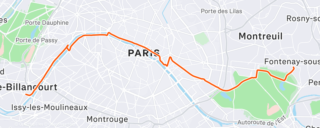 Карта физической активности (Sortie vélo le matin)