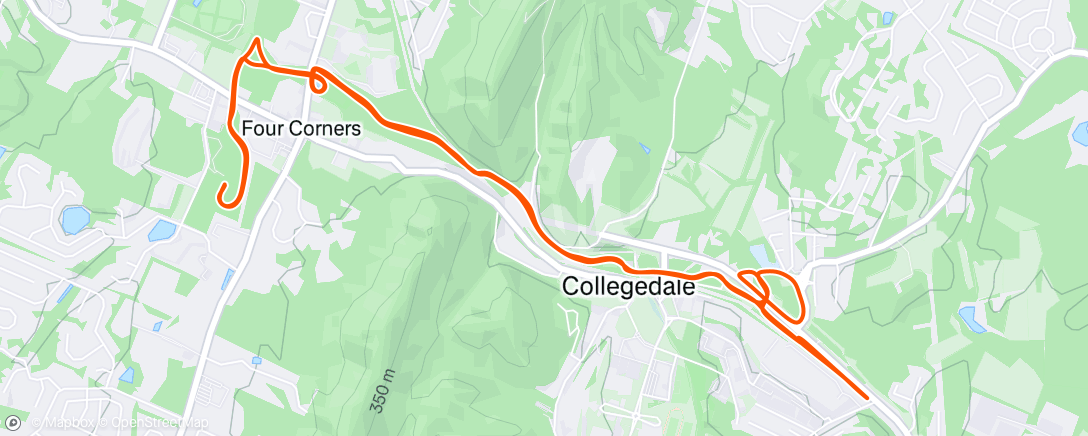 Map of the activity, So hungry, my legs were shaking the whole way 😢