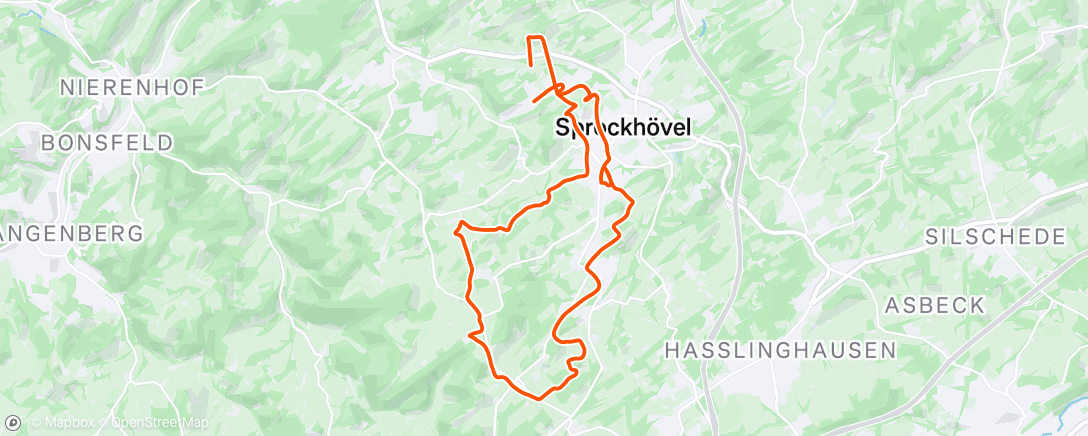 Map of the activity, Abendradfahrt