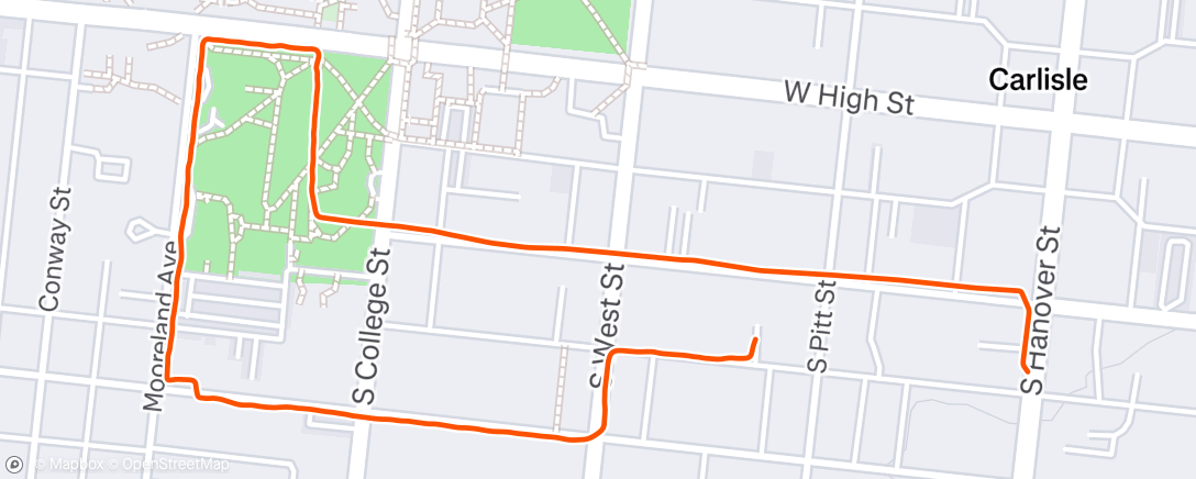 Map of the activity, Morning Walk