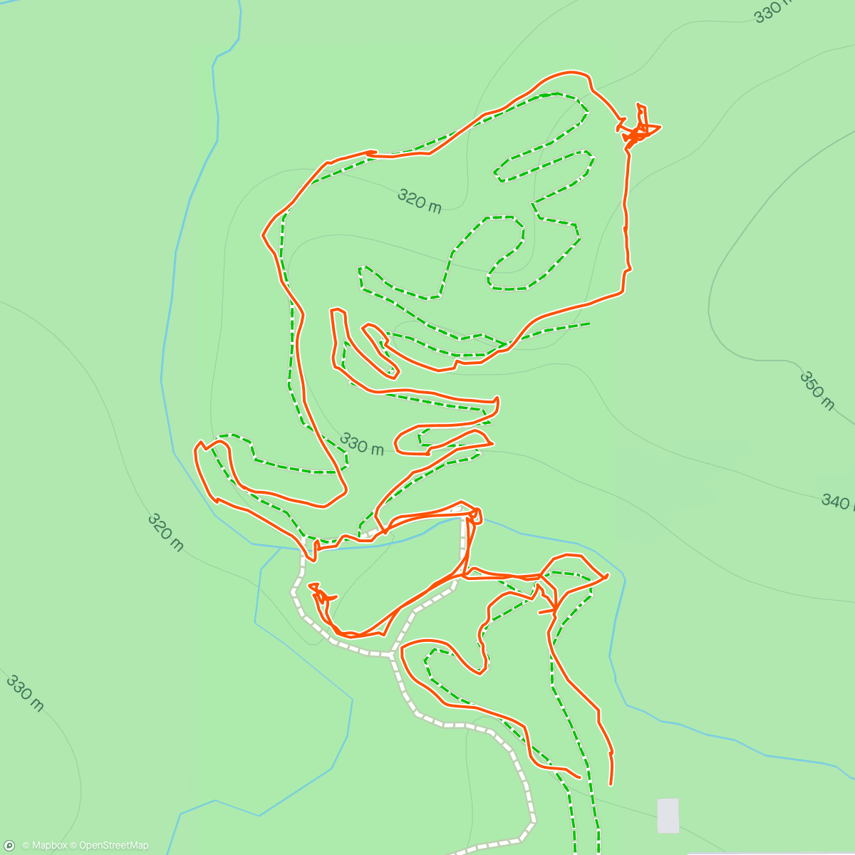 Map of the activity, Caron Park MTB trail to see the glacial erratic and lovely creek