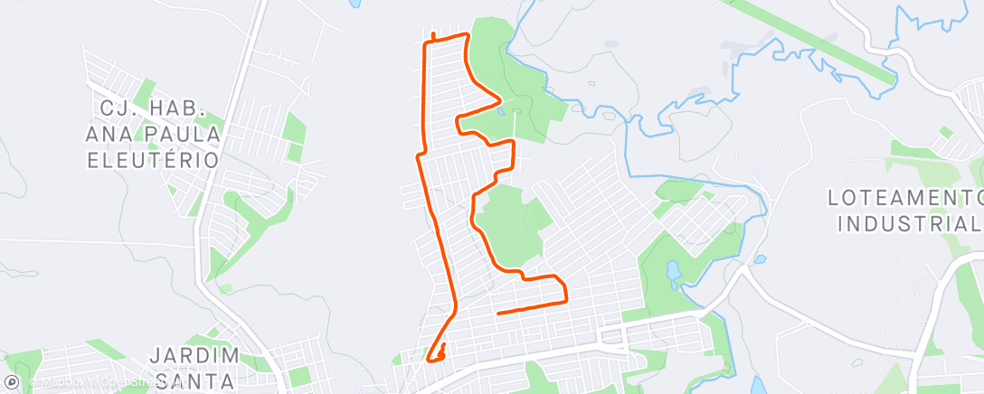 Map of the activity, Pedal a tarde